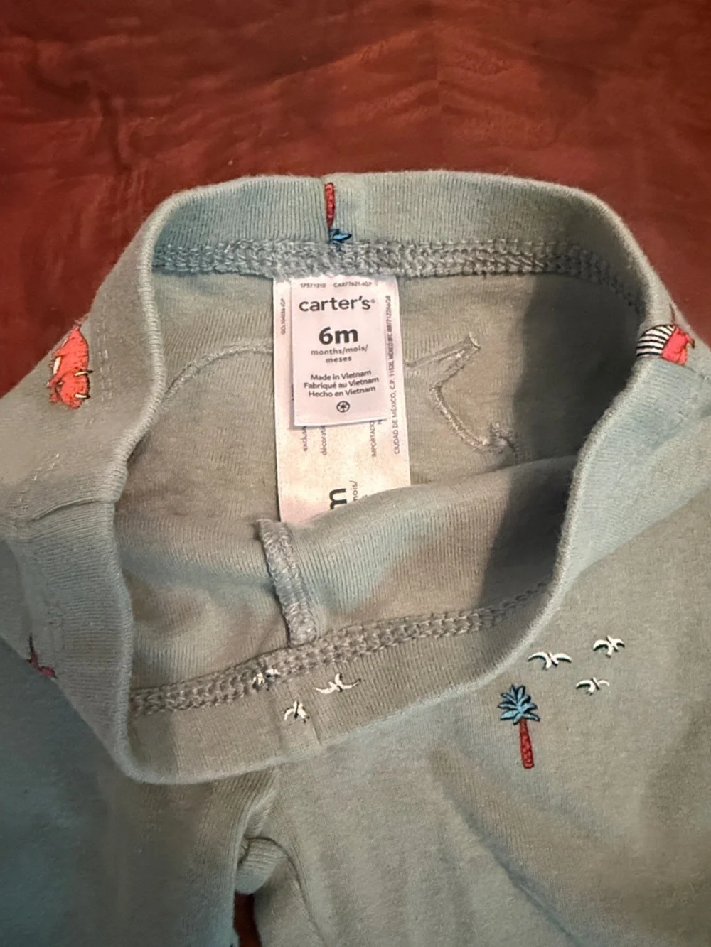 Carter’s Dinosaur Baby Pants Bundle 6M & 9M Cotton Joggers Boys